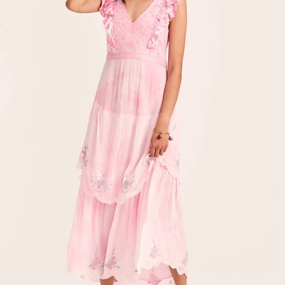 NWT Loveshackfancy Chantelle Misted Lily Maxi Dress - Picture 3 of 3